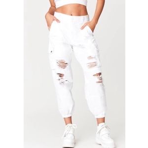 LF Carmar White Cargo Pants